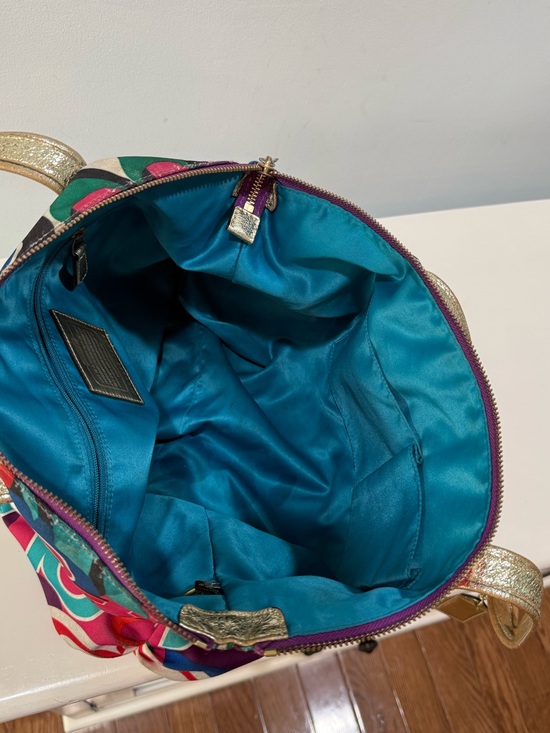 Coach Y2K POPPY POP Signature Glam Multi Color Large Tote Bag 